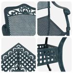 Casa si Gradina - Gradina si terasa - Mobilier exterior - Scaune si sezlonguri gradina - Set masa de gradina 5 pcs verde 80 x 80 x 75 cm Aluminiu turnat - Infinity.ro