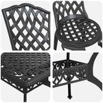 Casa si Gradina - Gradina si terasa - Mobilier exterior - Scaune si sezlonguri gradina - Set de masa pentru gradina 5 pcs Negru Aluminiu - Infinity.ro