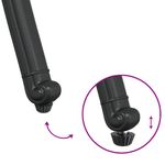 Casa si Gradina - Gradina si terasa - Mobilier exterior - Scaune si sezlonguri gradina - Set de masa pentru gradina 7 pcs Negru Aluminiu - Infinity.ro
