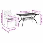 Casa si Gradina - Gradina si terasa - Mobilier exterior - Scaune si sezlonguri gradina - Set de masa pentru gradina 7 pcs Negru Aluminiu - Infinity.ro