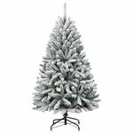Casa si Gradina - Decoratiuni - Decoratiuni de sezon - Brad de Craciun artificial verde si alb 150 cm PVC si Metal - Infinity.ro