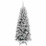 Casa si Gradina - Decoratiuni - Decoratiuni de sezon - Brad de Craciun artificial cu 150 LED Alb 63 x 63 x 150 cm - Infinity.ro