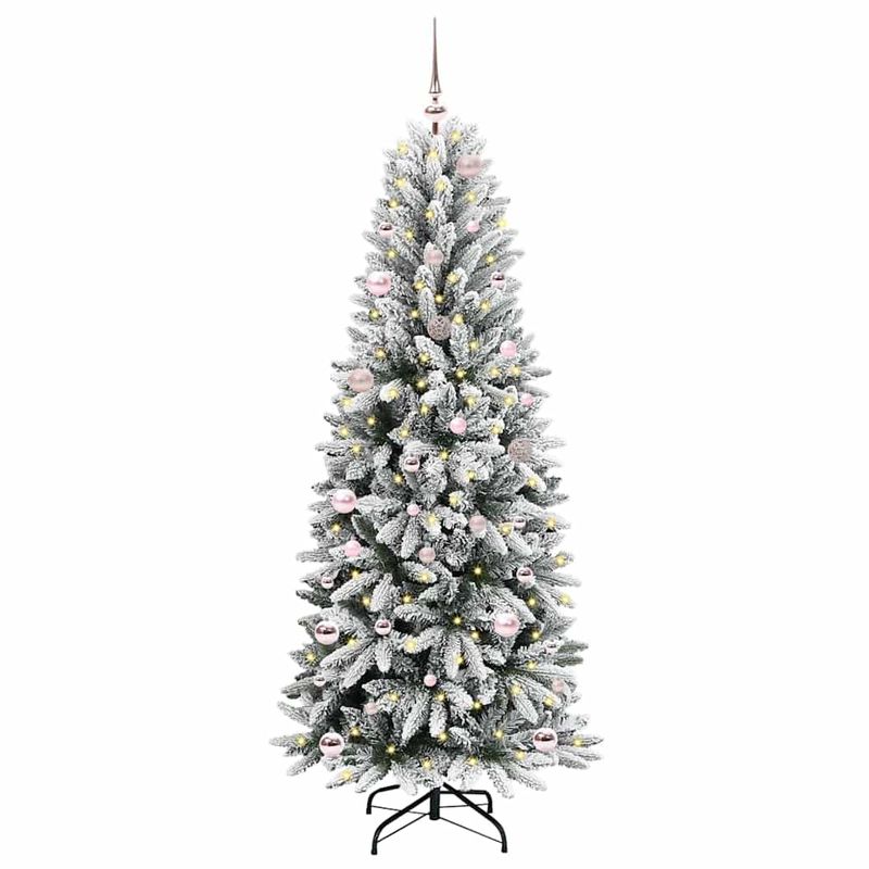 Casa si Gradina - Decoratiuni - Decoratiuni de sezon - Brad de Craciun artificial cu 150 LED Alb 63 x 63 x 150 cm - Infinity.ro