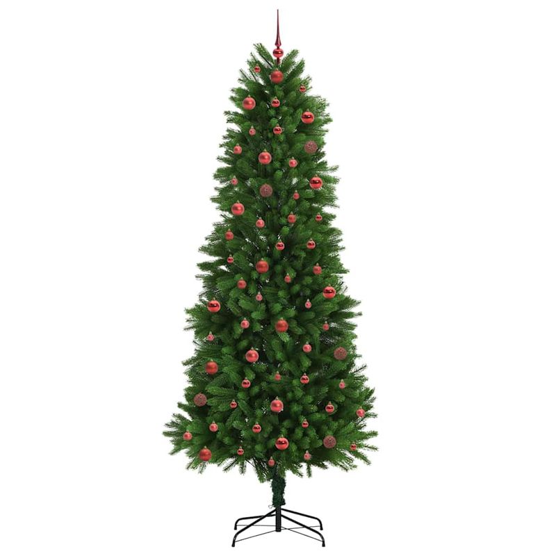 Casa si Gradina - Decoratiuni - Decoratiuni de sezon - Brad de Craciun cu 300 LED cu suport verde 240 cm PE - Infinity.ro