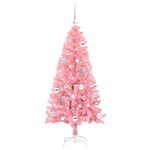 Casa si Gradina - Decoratiuni - Decoratiuni de sezon - Brad de Craciun cu 150 LED cu suport Roz 150 cm PVC - Infinity.ro