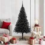 Casa si Gradina - Decoratiuni - Decoratiuni de sezon - Brad de Craciun cu 150 LED cu suport Negru 150 cm PVC - Infinity.ro