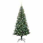 Casa si Gradina - Decoratiuni - Decoratiuni de sezon - Pom de Craciun artificial pre-iluminat cu 300 LED verde 180 cm - Infinity.ro