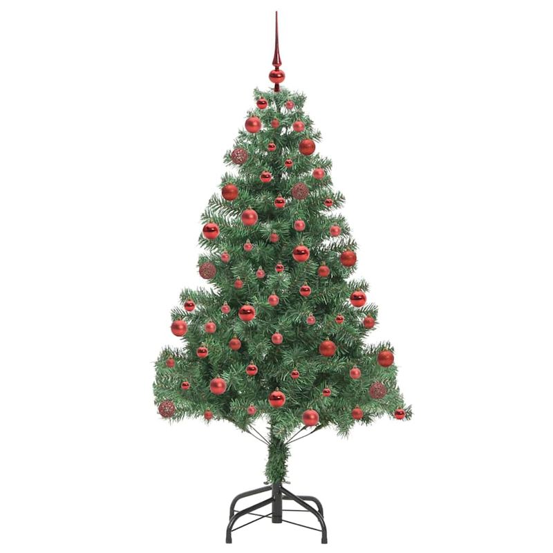 Casa si Gradina - Decoratiuni - Decoratiuni de sezon - Brad de Craciun cu 300 LED cu suport verde 180 cm PVC - Infinity.ro