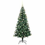 Casa si Gradina - Decoratiuni - Decoratiuni de sezon - Pom de Craciun artificial pre-iluminat cu 300 LED verde 180 cm - Infinity.ro