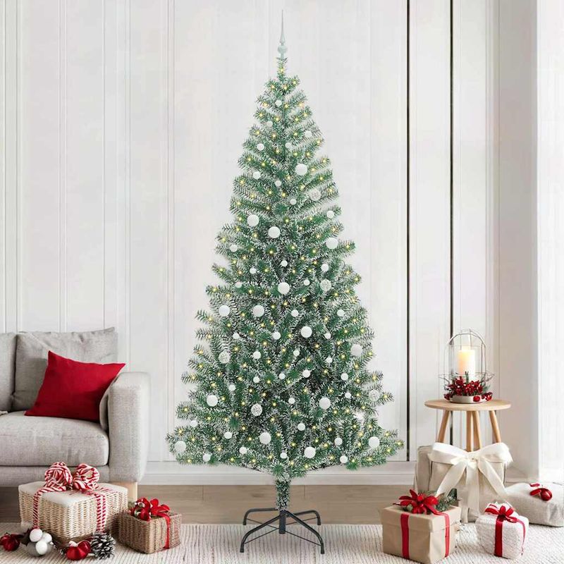 Casa si Gradina - Decoratiuni - Decoratiuni de sezon - Pom de Craciun artificial cu zapada imitata si lumina LED - Infinity.ro