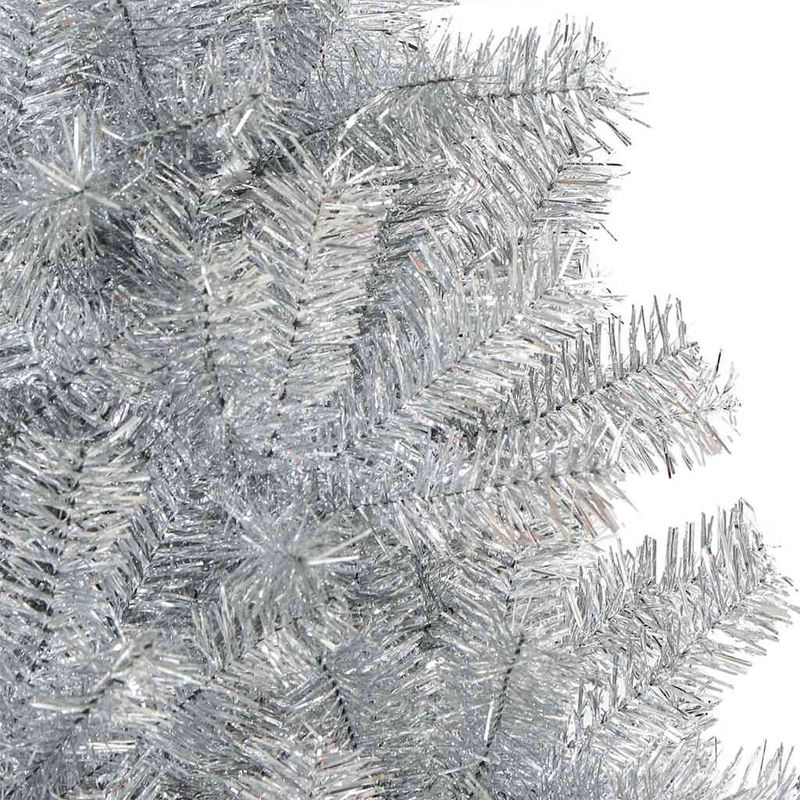 Casa si Gradina - Decoratiuni - Decoratiuni de sezon - Brad de Craciun cu 150 LED cu suport Argintiu 120 cm PET - Infinity.ro