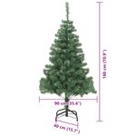 Casa si Gradina - Decoratiuni - Decoratiuni de sezon - Brad de Craciun cu 300 LED cu suport verde 180 cm PVC - Infinity.ro