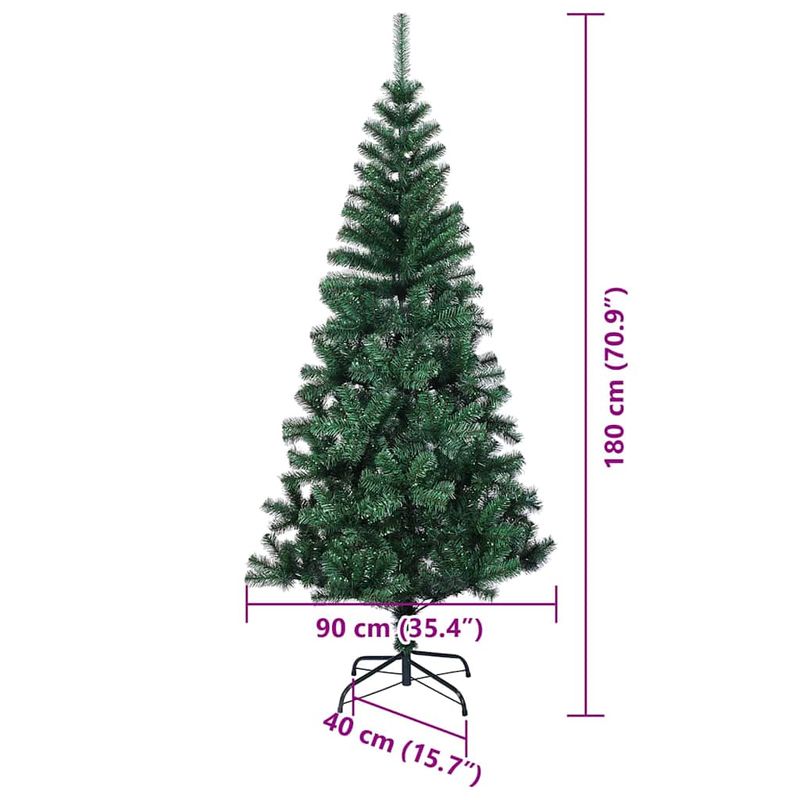 Casa si Gradina - Decoratiuni - Decoratiuni de sezon - Pom de Craciun artificial pre-iluminat cu 300 LED verde 180 cm - Infinity.ro