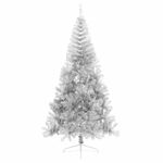 Casa si Gradina - Decoratiuni - Decoratiuni de sezon - Pom de Craciun artificial pre-iluminat Argintiu 210 cm PET - Infinity.ro
