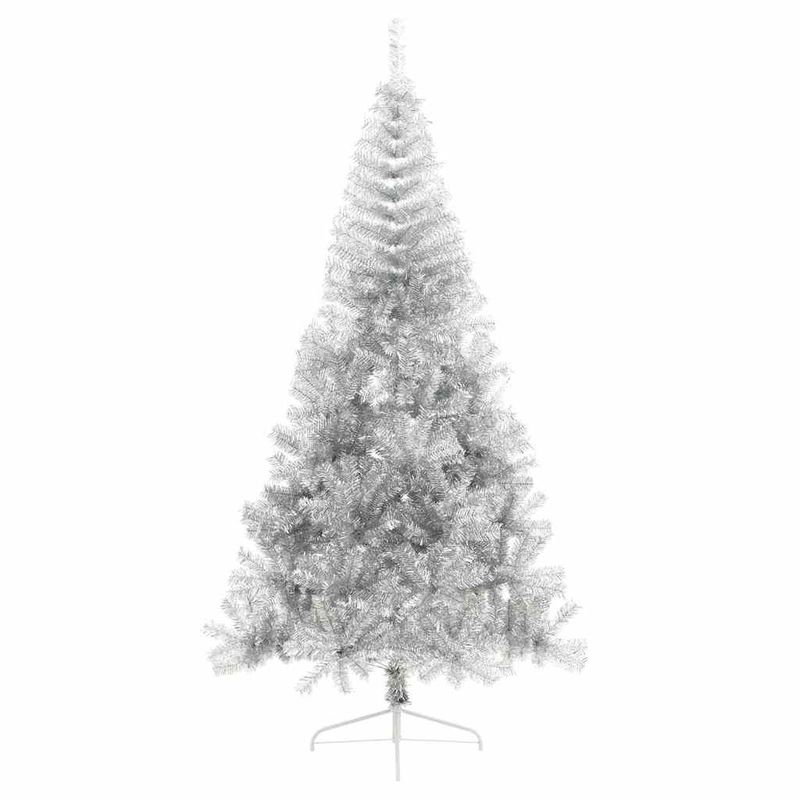 Casa si Gradina - Decoratiuni - Decoratiuni de sezon - Pom de Craciun artificial pre-iluminat Argintiu 210 cm PET - Infinity.ro
