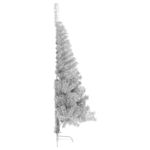 Casa si Gradina - Decoratiuni - Decoratiuni de sezon - Pom de Craciun artificial pre-iluminat Argintiu 180 cm PET - Infinity.ro