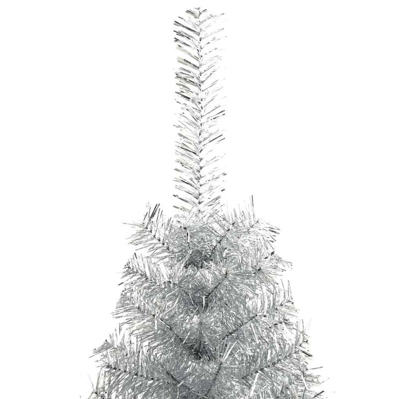 Casa si Gradina - Decoratiuni - Decoratiuni de sezon - Pom de Craciun artificial pre-iluminat Argintiu 210 cm PET - Infinity.ro