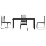Casa si Gradina - Gradina si terasa - Mobilier exterior - Scaune si sezlonguri gradina - Set de masa pentru gradina 5 pcs Negru Rattan poli - Infinity.ro
