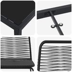 Casa si Gradina - Gradina si terasa - Mobilier exterior - Scaune si sezlonguri gradina - Set de masa pentru gradina 5 pcs Negru Rattan poli - Infinity.ro