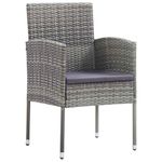Casa si Gradina - Gradina si terasa - Mobilier exterior - Scaune si sezlonguri gradina - Set de masa pentru gradina cu perna 3 pcs Gri Rattan poli - Infinity.ro