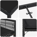 Casa si Gradina - Gradina si terasa - Mobilier exterior - Scaune si sezlonguri gradina - Set de masa pentru gradina 9 pcs Negru poliratan - Infinity.ro