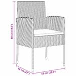 Casa si Gradina - Gradina si terasa - Mobilier exterior - Scaune si sezlonguri gradina - Set de masa pentru gradina cu perna 3 pcs Gri Rattan poli - Infinity.ro