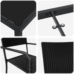 Casa si Gradina - Gradina si terasa - Mobilier exterior - Scaune si sezlonguri gradina - Set de masa pentru gradina 7 pcs Negru Rattan poli - Infinity.ro