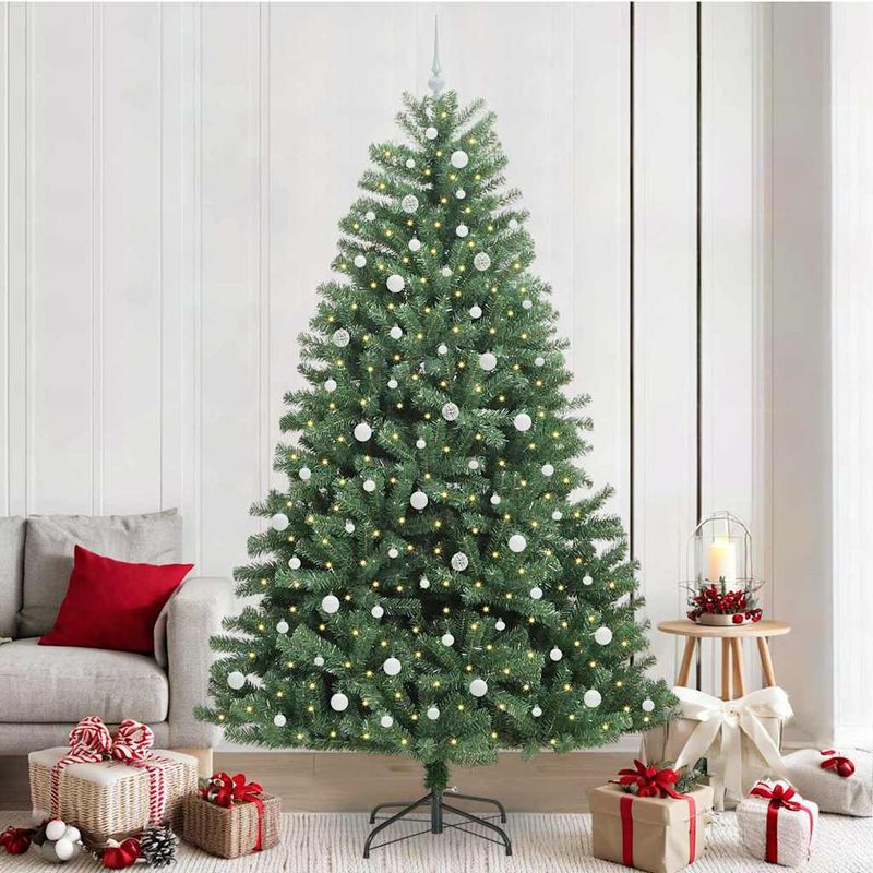 Casa si Gradina - Decoratiuni - Decoratiuni de sezon - Brad de Craciun artificial cu ramuri articulare Verde 240 cm - Infinity.ro