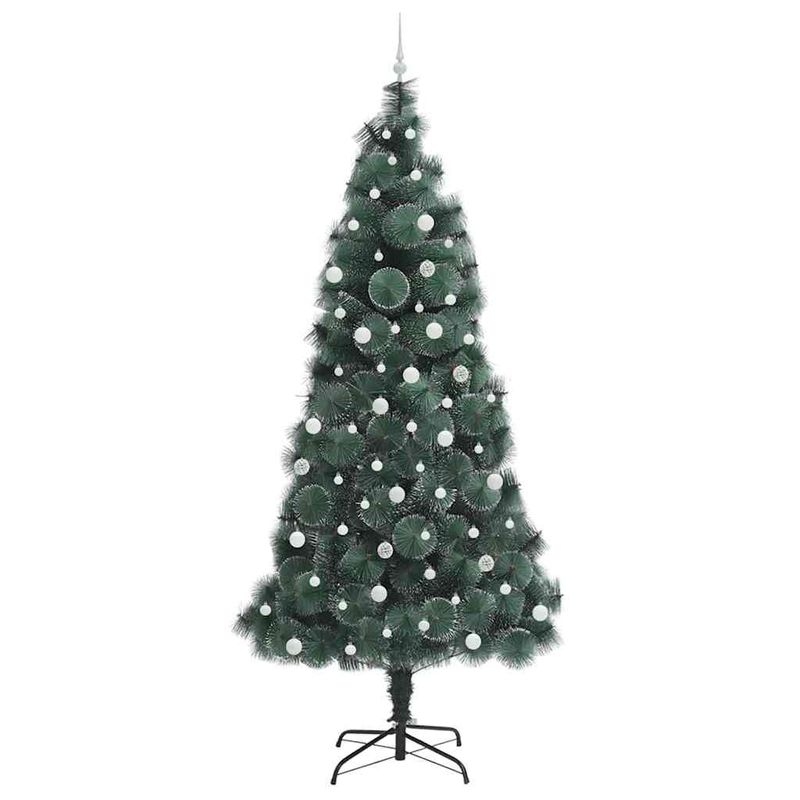 Casa si Gradina - Decoratiuni - Decoratiuni de sezon - Brad artificial pre-luminat cu set de bile Verde 240 cm PET - Infinity.ro