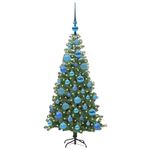 Casa si Gradina - Decoratiuni - Decoratiuni de sezon - Brad de Craciun cu 150 LED cu suport Verde 120 cm PVC - Infinity.ro