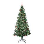 Casa si Gradina - Decoratiuni - Decoratiuni de sezon - Pom de Craciun artificial pre-iluminat cu 300 LED Verde 210 cm - Infinity.ro