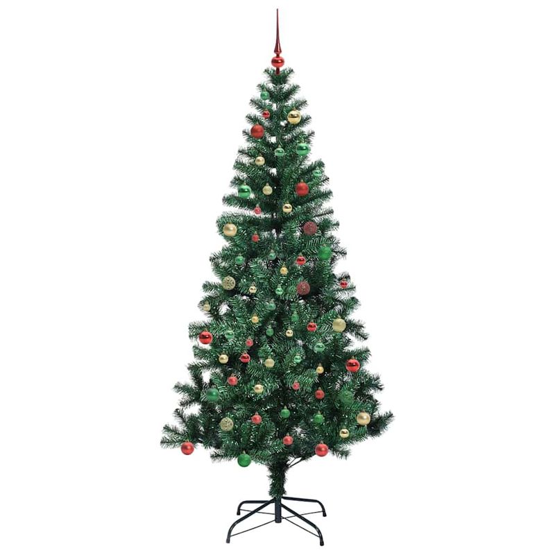 Casa si Gradina - Decoratiuni - Decoratiuni de sezon - Pom de Craciun artificial pre-iluminat cu 300 LED Verde 210 cm - Infinity.ro