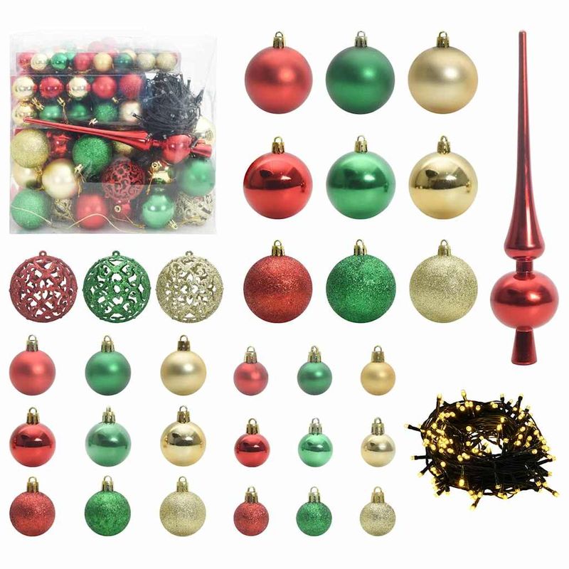 Casa si Gradina - Decoratiuni - Decoratiuni de sezon - Pom de Craciun artificial pre-iluminat cu 300 LED Verde 210 cm - Infinity.ro