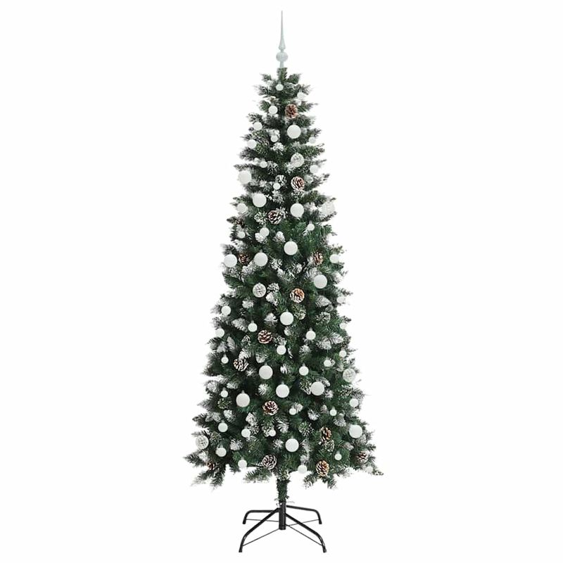 Casa si Gradina - Decoratiuni - Decoratiuni de sezon - Brad de Craciun artificial cu 300 LED Verde 86 x 86 x 210 cm - Infinity.ro