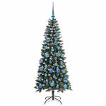 Casa si Gradina - Decoratiuni - Decoratiuni de sezon - Brad de Craciun artificial cu 150 LED Verde 66 x 66 x 150 cm - Infinity.ro