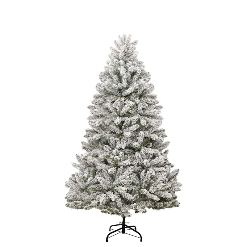 Casa si Gradina - Decoratiuni - Decoratiuni de sezon - Brad de Craciun artificial Verde si alb 210 cm PVC si Metal - Infinity.ro