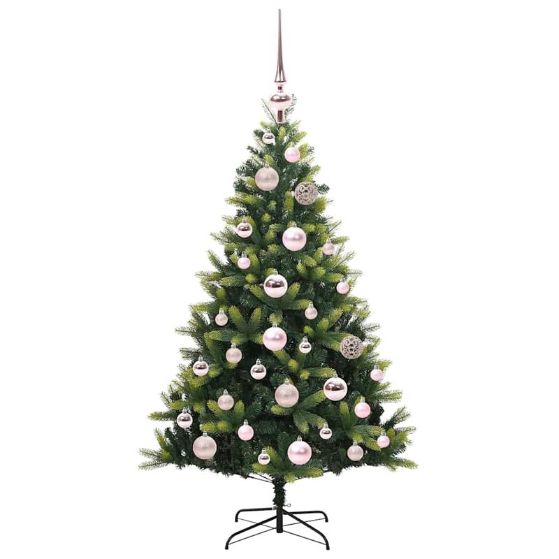 Casa si Gradina - Decoratiuni - Decoratiuni de sezon - Pom de Craciun Artificial cu Ramuri Hinge, 150 LED-uri 120 cm - Infinity.ro