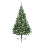 Casa si Gradina - Decoratiuni - Decoratiuni de sezon - Pom de Craciun artificial pre-iluminat Verde 180 cm PVC - Infinity.ro