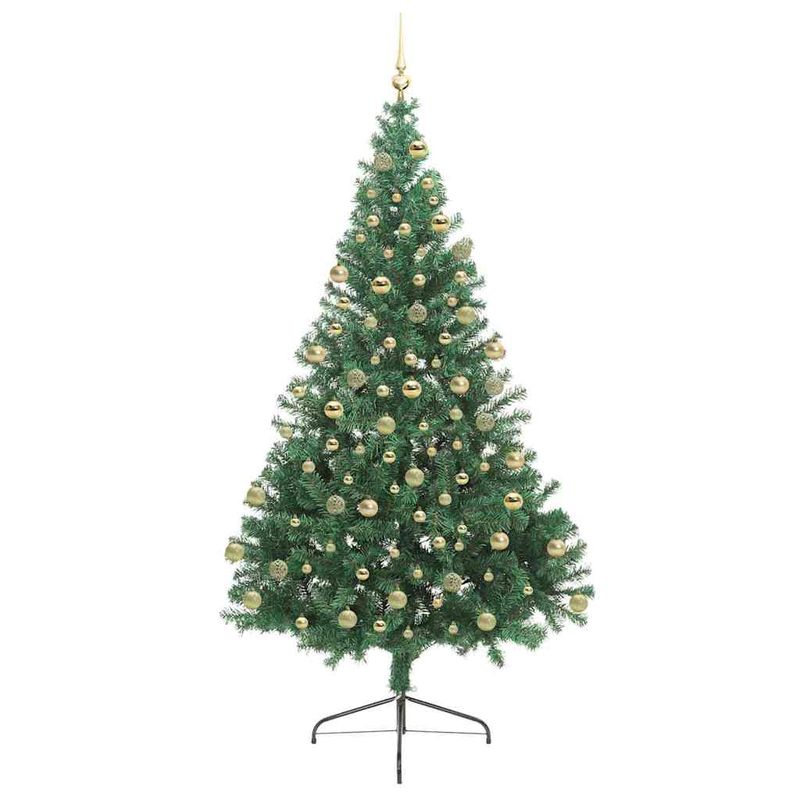 Casa si Gradina - Decoratiuni - Decoratiuni de sezon - Pom de Craciun artificial pre-iluminat Verde 180 cm PVC - Infinity.ro
