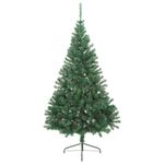 Casa si Gradina - Decoratiuni - Decoratiuni de sezon - Pom de Craciun artificial pre-iluminat Verde 180 cm PVC - Infinity.ro