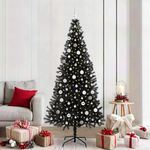 Casa si Gradina - Decoratiuni - Decoratiuni de sezon - Brad de Craciun cu 300 LED cu suport Negru 210 cm PVC - Infinity.ro