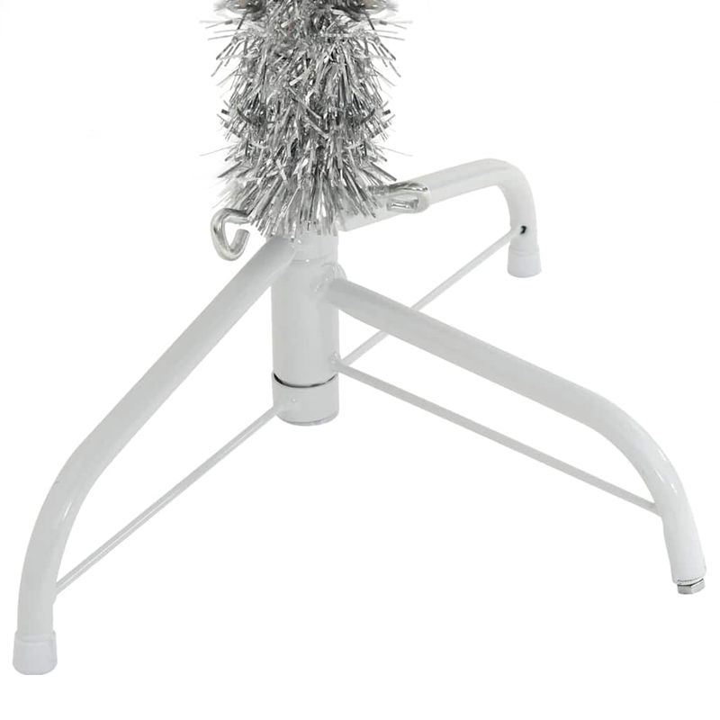 Casa si Gradina - Decoratiuni - Decoratiuni de sezon - Pom de Craciun artificial pre-iluminat Argintiu 120 cm PET - Infinity.ro