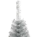 Casa si Gradina - Decoratiuni - Decoratiuni de sezon - Brad de Craciun artificial pre-iluminat Argintiu 120 cm PET - Infinity.ro