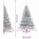 Casa si Gradina - Decoratiuni - Decoratiuni de sezon - Brad de Craciun artificial pre-iluminat Argintiu 120 cm PET - Infinity.ro