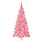 Casa si Gradina - Decoratiuni - Decoratiuni de sezon - Brad de Craciun cu 300 LED cu suport Roz 180 cm PVC - Infinity.ro
