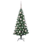 Casa si Gradina - Decoratiuni - Decoratiuni de sezon - Pom de Craciun artificial pre-iluminat cu 150 LED Verde 120 cm - Infinity.ro