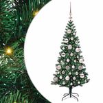 Casa si Gradina - Decoratiuni - Decoratiuni de sezon - Pom de Craciun artificial pre-iluminat cu 150 LED Verde 120 cm - Infinity.ro