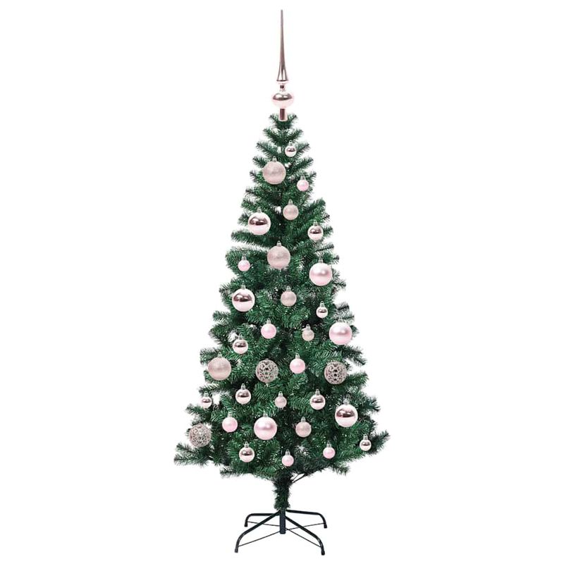 Casa si Gradina - Decoratiuni - Decoratiuni de sezon - Pom de Craciun artificial pre-iluminat cu 150 LED Verde 120 cm - Infinity.ro