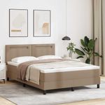 Casa si Gradina - Mobilier - Paturi si accesorii - Paturi - Cadru de pat cu saltea cu saltea Cappuccino 160 x 200 cm - Infinity.ro