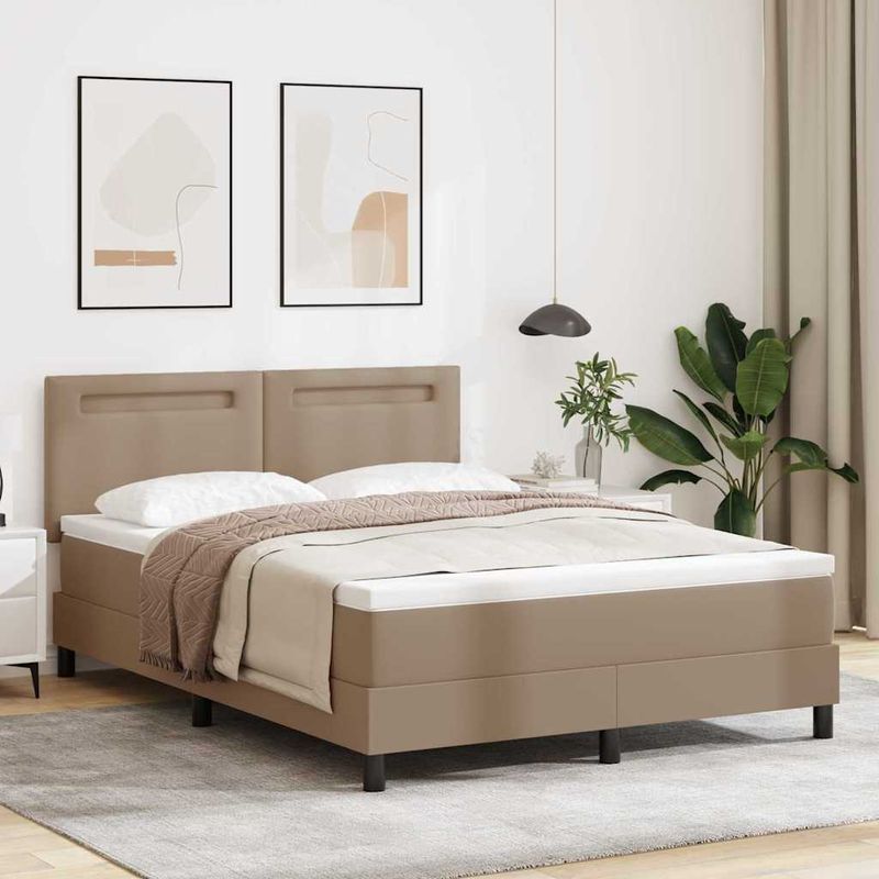 Casa si Gradina - Mobilier - Paturi si accesorii - Paturi - Cadru de pat cu saltea cu saltea Cappuccino 160 x 200 cm - Infinity.ro